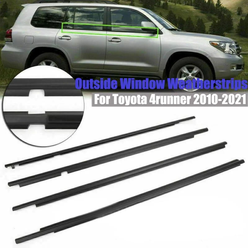 

Резиновая прокладка для Toyota 4runner 2010-2021, ремень для двери, Погодная полоса, наружная молдинговая отделка, автомобильные аксессуары