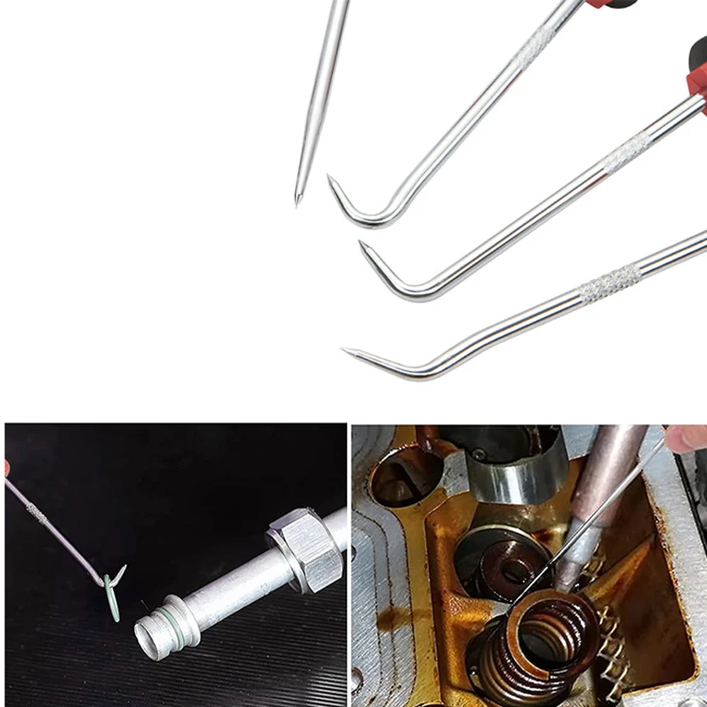 4Pcs Auto Öl Dichtung Schraubendreher-satz Auto O-Ring Dichtung Dichtung Pick Puller Remover Pick Haken Werkzeuge Auto demontage Zubehör – Detail 9