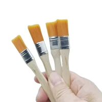 10Pcs  Wooden Handle Brush, Nylon Bristles Welding Cleaning Tools For Solder Flux Paste Residue Keyboard PC 2