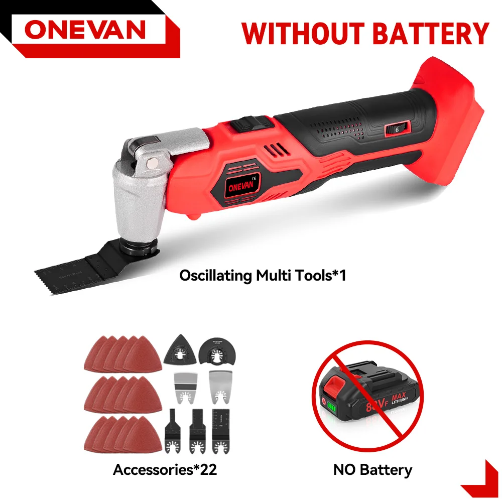 20000OPM Oszillierende Multifunktions Werkzeug 6 Gang Elektrische Trimmer Säge Schaufel Schneiden Holzbearbeitung Werkzeug Für Makita 18V Batterie Pin