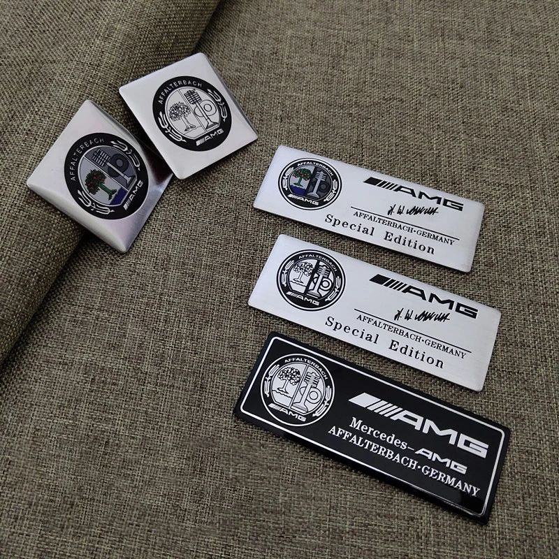 1Pc 알루미늄 합금 자동차 스타일링 배지 스티커 메르세데스 벤츠 AMG Carlsson W108 W124 W126 W140 W168 W169 W176 W177 W203