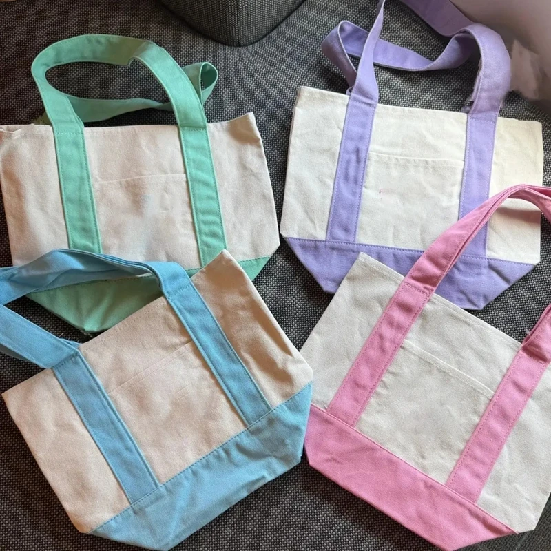 Large Reusable Fashionable Canvas Tote Bag for Shopping, Beach, and More