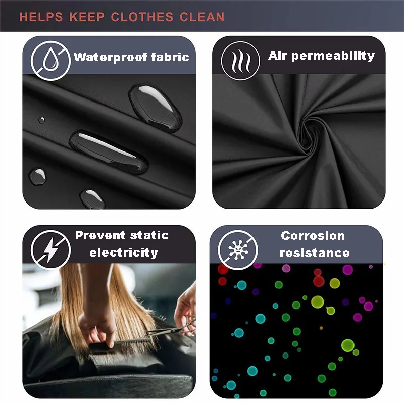 New Hair Cutting Cape Pro Salon Hairdressing Hairdresser Cloth Gown Barber Black Waterproof Hairdresser Apron Haircut capes 3
