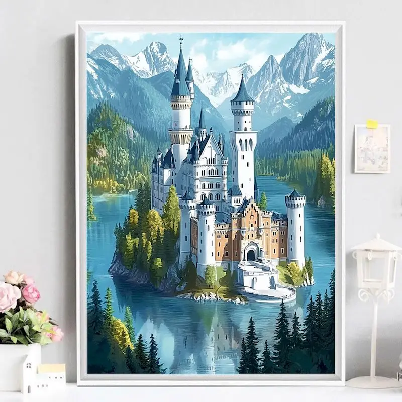 CHENISTORY Diy Picture Painting By Numbers Acrylic Paints On Canvas Coloring By Numbers Painting By Numbers Kits Home Decoration