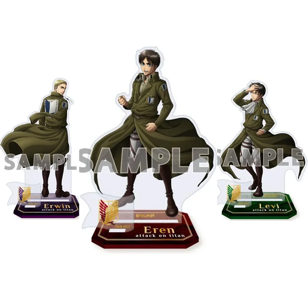 

Anime Erwin Eren Levi Action Figure Doll Acrylic Stand Model Plate Cosplay Toy for Gift