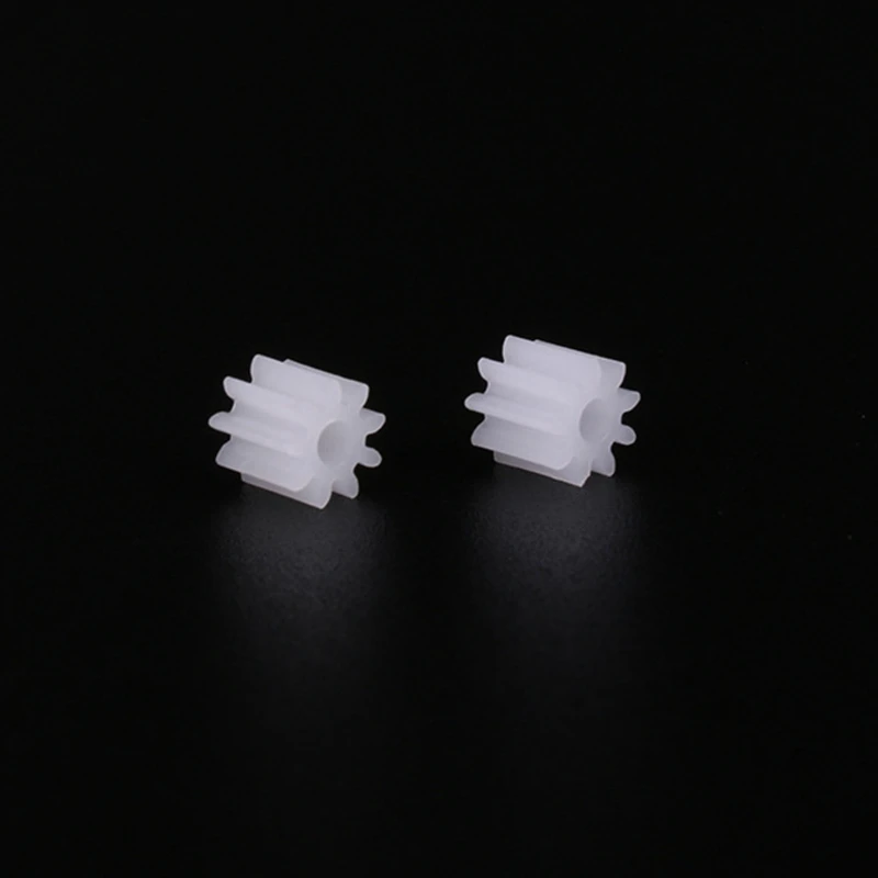 Shoulder Pinion Gears 92A 0.5M 9 Teeth Hole 2mm 50PCs Plastic Super Gear Wheel For DIY Helicopter Robot Toy