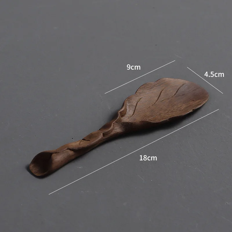 50 Teile/los Handgemachte Geschnitzte Teelöffel Bambus Handwerk Tee Scoop Schaufel Tee-Set Zubehör Großhandel – Detail 5