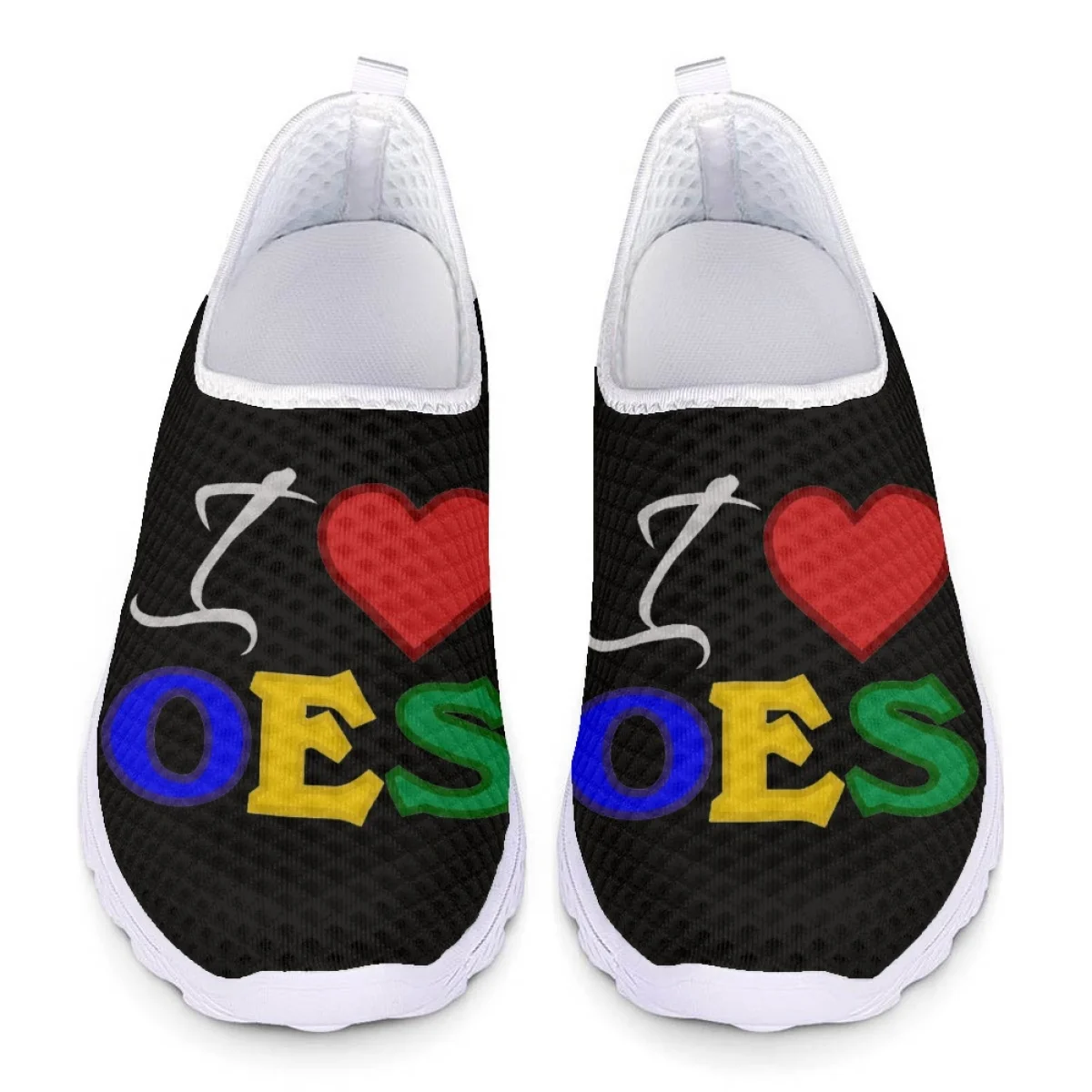 

I Love OES Sistars Order Of Eastern Printed Women Shoes Casual Slip On Breathable Flats Shoes Brand Designer Walking Sneakers