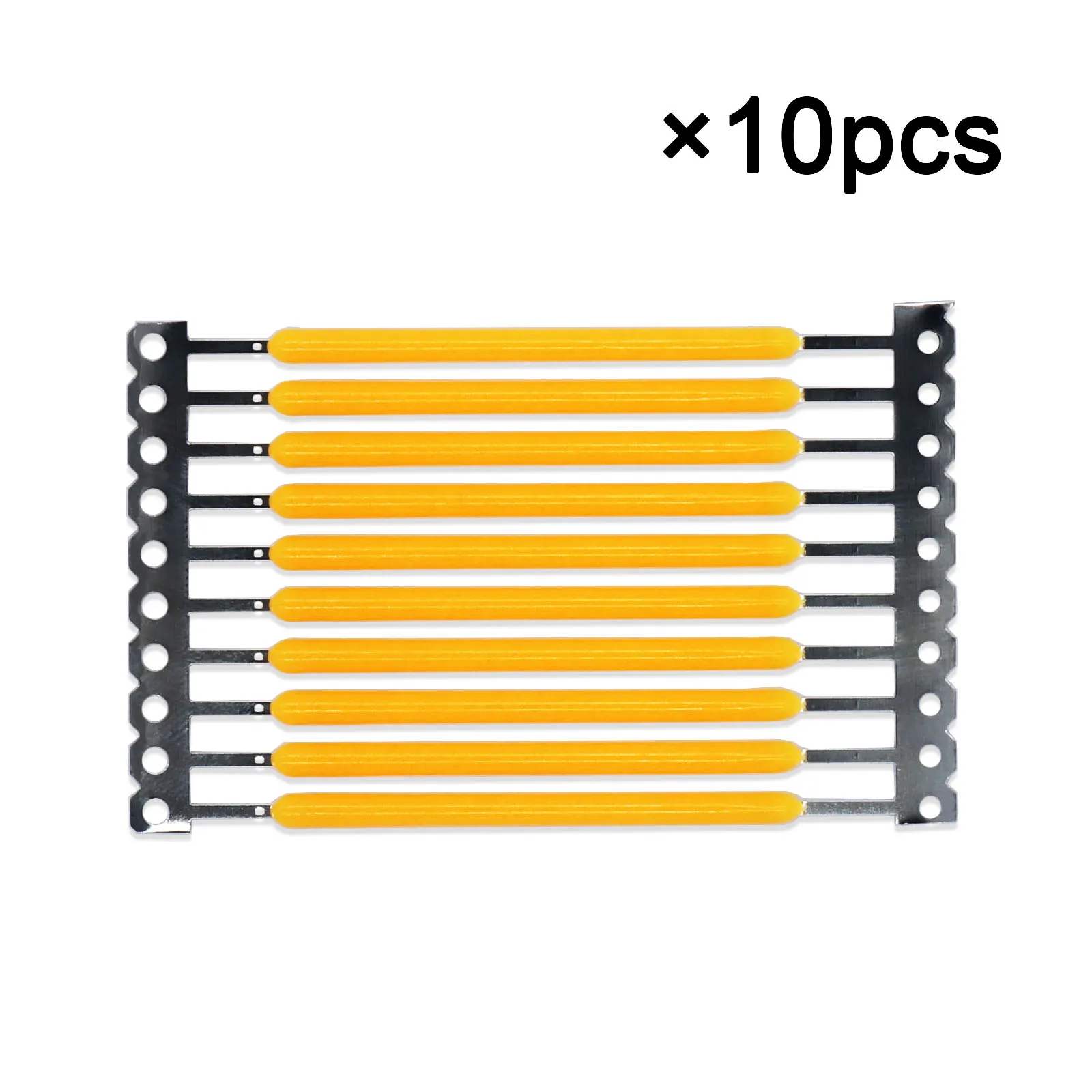 10pcs Retro Edison Hard filament 38mm DC3V 150mA Bulb Warm White 2700K LED Bead Accessories Diode DIY Spotlight Filament Parts