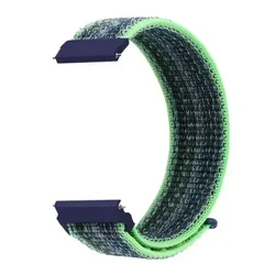 22mm Durable Nylon Sport Loop Strap in Black - 22mm width band (New - Green)
