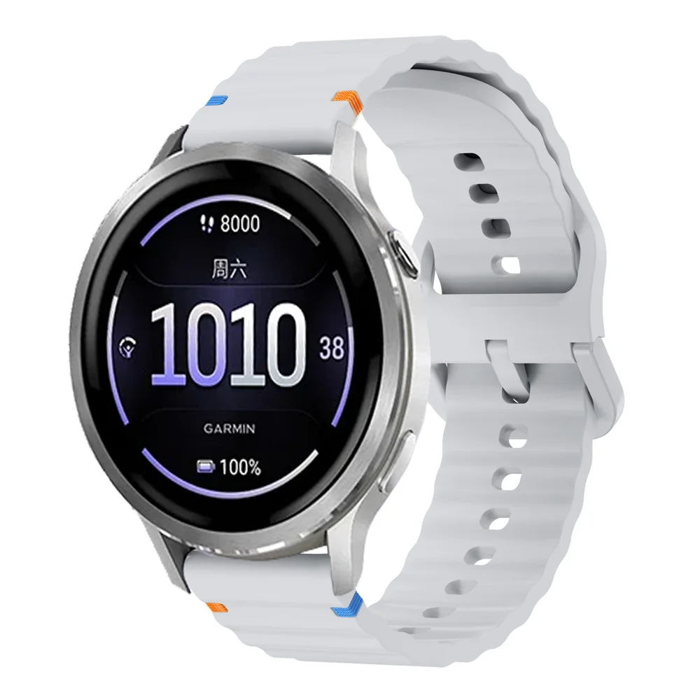 Wave Soft Silicone Sports Comfortable Strap, 18/20/22mm