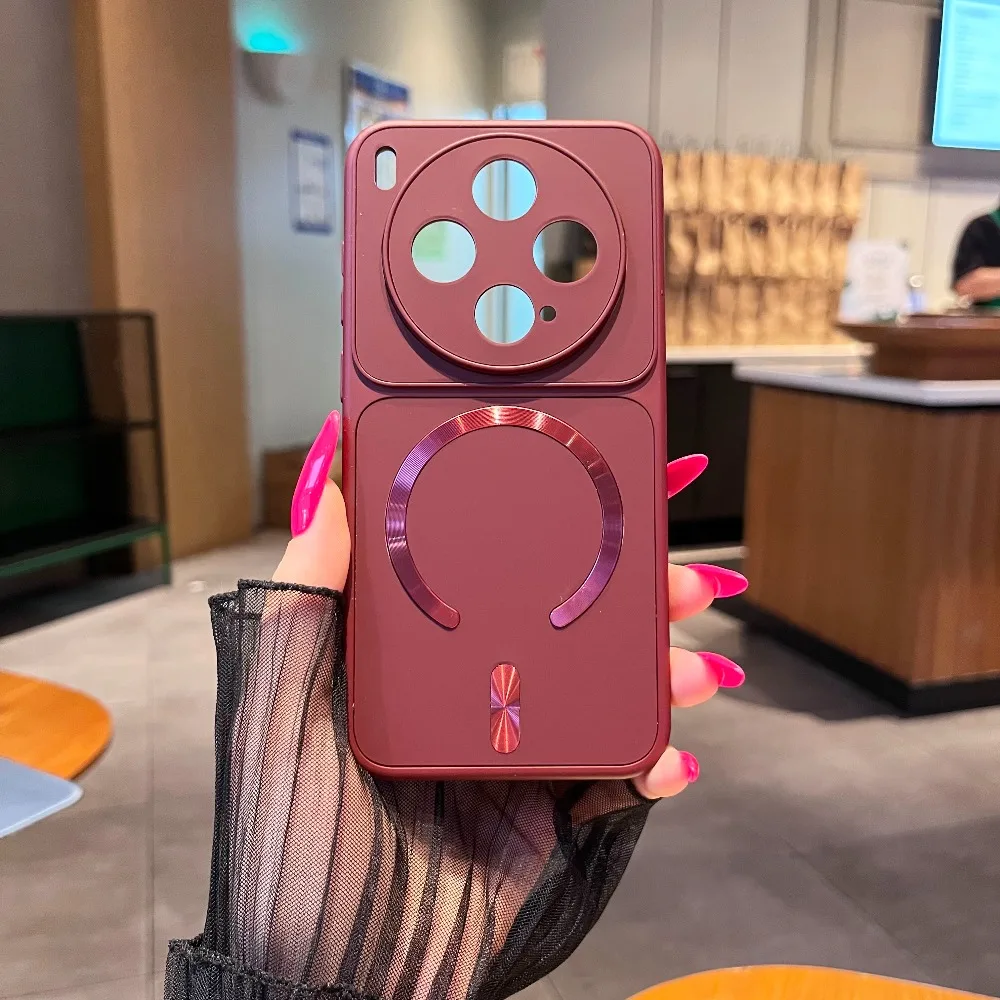 Liquid Skin Magnetic Case | Shockproof Full Camera Protective Shell | Magsafe Wireless Charging Compatible