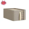 45x25x17cm Oxford Fabric Mesh Steel Shelf Organizer,Clothes Storage Bins Foldable Closet Organizers Storage Containers with Rein 3
