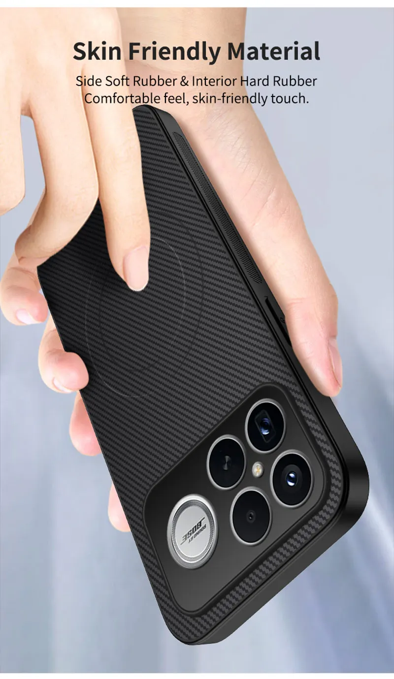 Magnetische Carbon Faser Textur Telefon Fall Für XIAOMI POCO M7 X7 X6 F8 F7 Ultra F6 F5 Pro Für Magsafe Schutzhülle PC Zurück Abdeckung – Detail 7