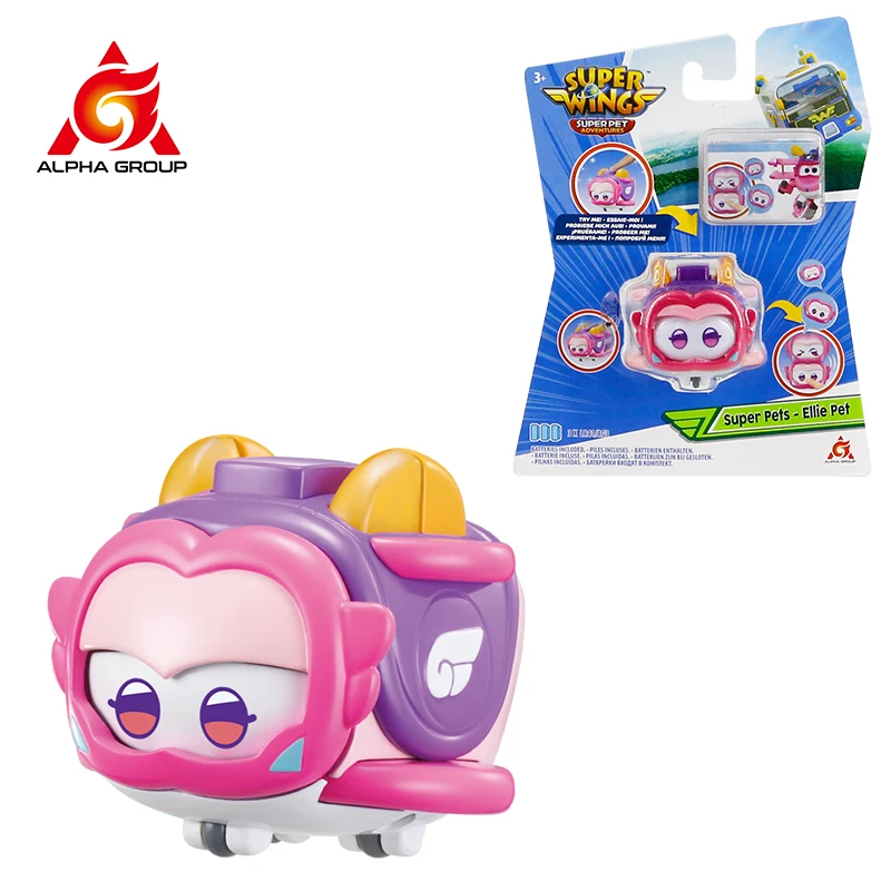 thumbnail image 1 of Super Wings Super Pet-Tino - Dinosaurio mascota con luz brillante, desliza la cara para cambiar las emociones, figuras de acción apilables, juguete de regalo para niños, 1 of 5