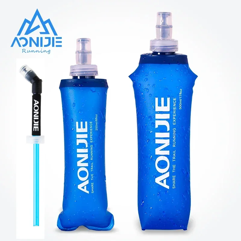 

AONIJIE New SD09 SD10 250ml 500ml Soft Flask Folding Collapsible Water Bottle TPU Free For Running Hydration Pack Waist Bag Vest