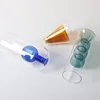Decorative Double Wall Borosilicate Flower Vase Ins Hot Popular Cylinder Hydroponic Clear Murano Glass Vase 3