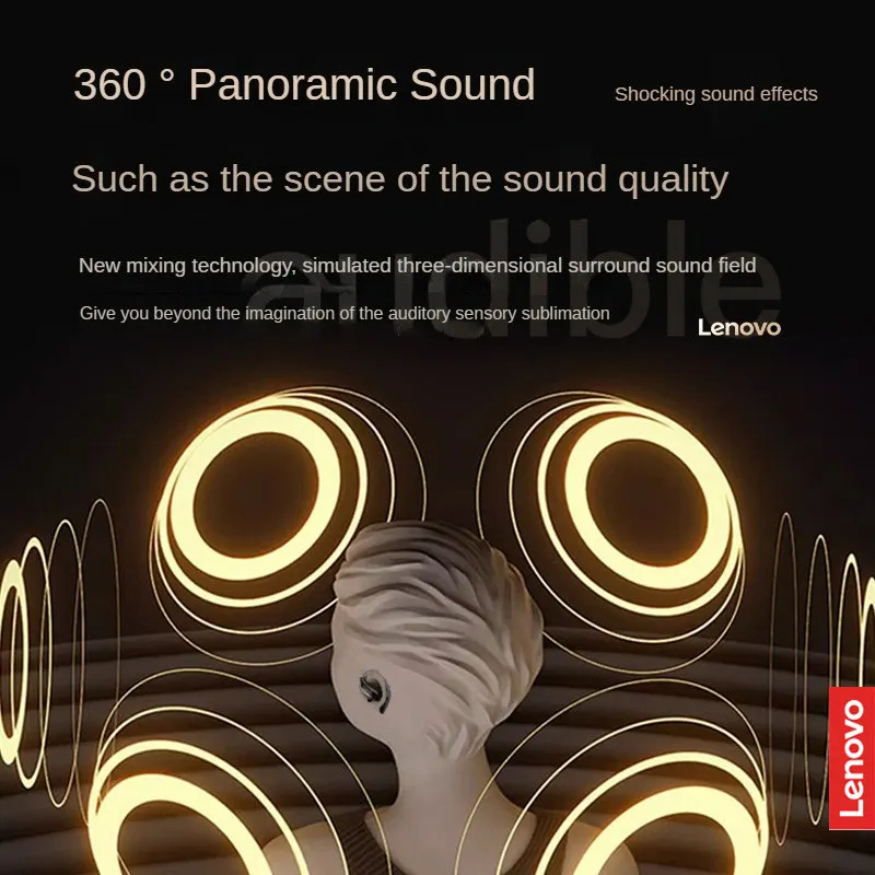 Lenovo-EA305 TWS Earhook Sports Earphones Bluetooth 5.4 Dual Mode Wireless Game Headset HiFi Stereo Earbuds