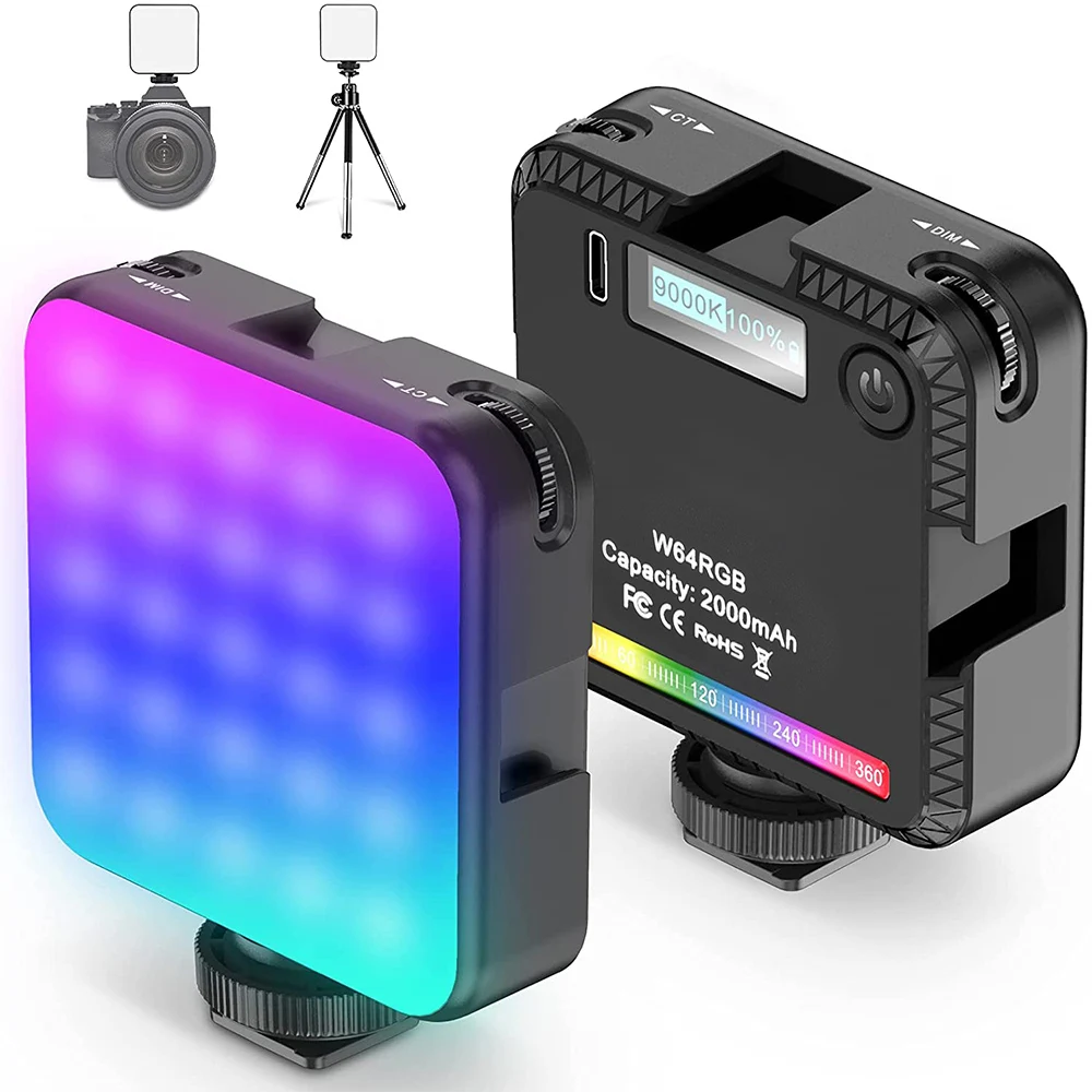 Lumière LED RU W140 RVB pour photographie,lumière de remplissage,CRI95