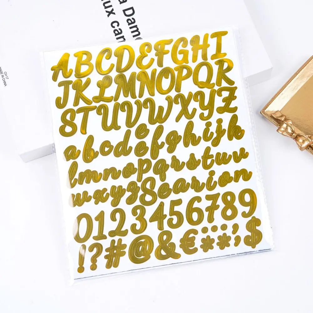Number Stickers Letter Stickers 5Pcs/set Colorful Letter Stickers Self-Adhesive vinyl Alphabet Number Sticker for Mailbox Sign Door Address Number Cards Cups
