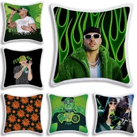 Feid Ferxxo Hot Singer Pillow Covers Cartoon Sofa Decorative Home Double-sided Printing Short Plush Cute Cushion Cover 1