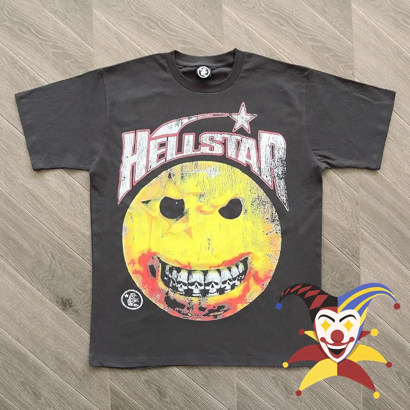 

Washed Hellstar Studios Skull Print Men Women T Shirt Tees Short Sleeve T-shirt