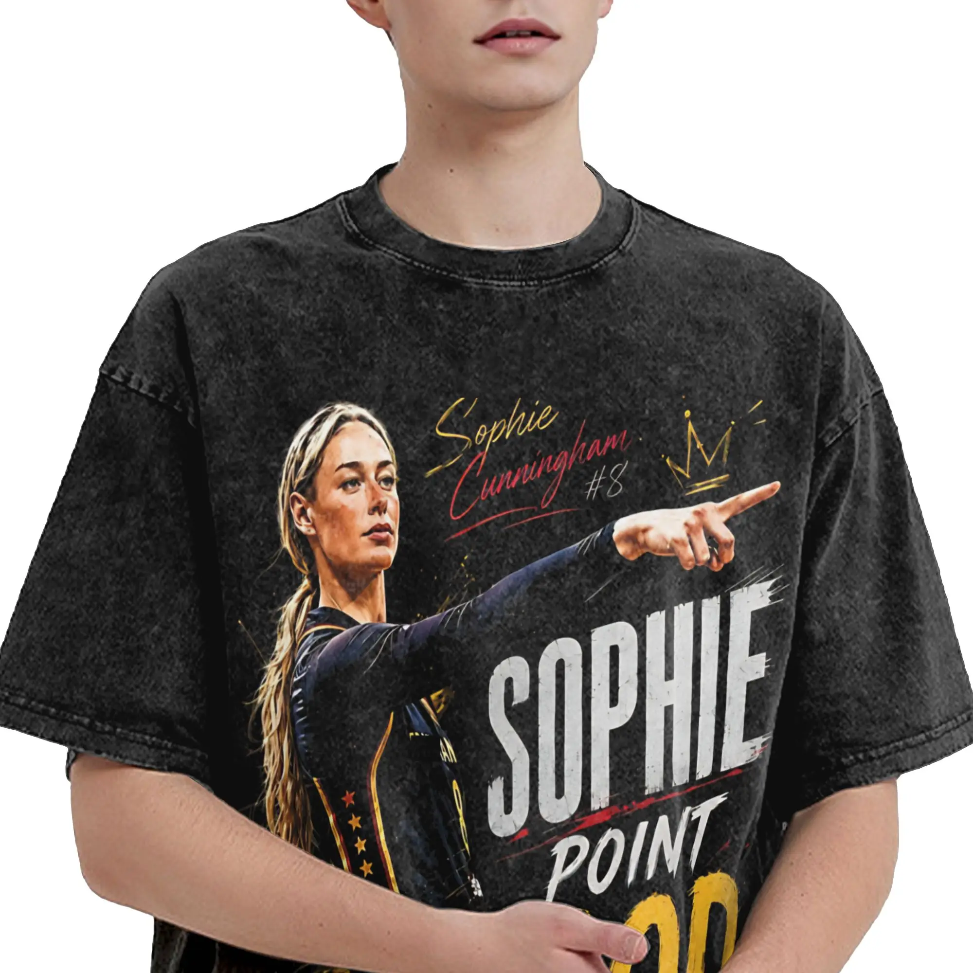 Sophie Cunningham T-Shirt, Sommer-Vintage-T-Shirts, Baumwoll-Hippie-T-Shirt für Paare, kurzärmelige bedruckte T-Shirts