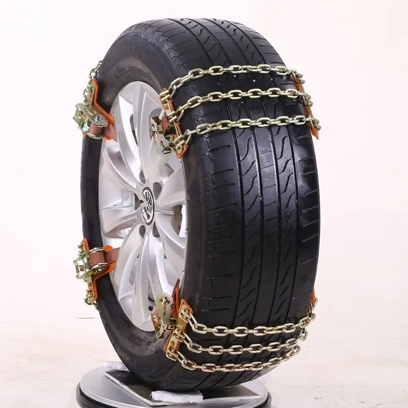 8pcs Automobile Emergency Snow Chains Universal Car Tyre Winter Roadway Safety Chains Snow Climbing Mud Ground Anti Slip