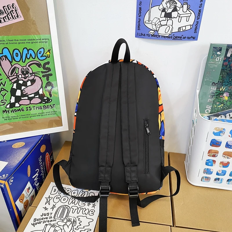 Lady Graffiti Student Backpack Girl Travel Kawaii School Bags Trendy Cool Female College Backpacks Women Laptop Book Bag Fashion
