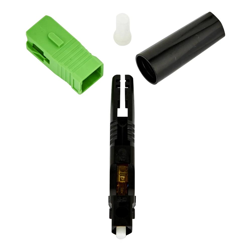 50mm SC APC 단일 모드 광섬유 고속 커넥터 FTTH 광섬유 광섬유 퀵 콜드 스플라이싱 커넥터 현장 조립 도구