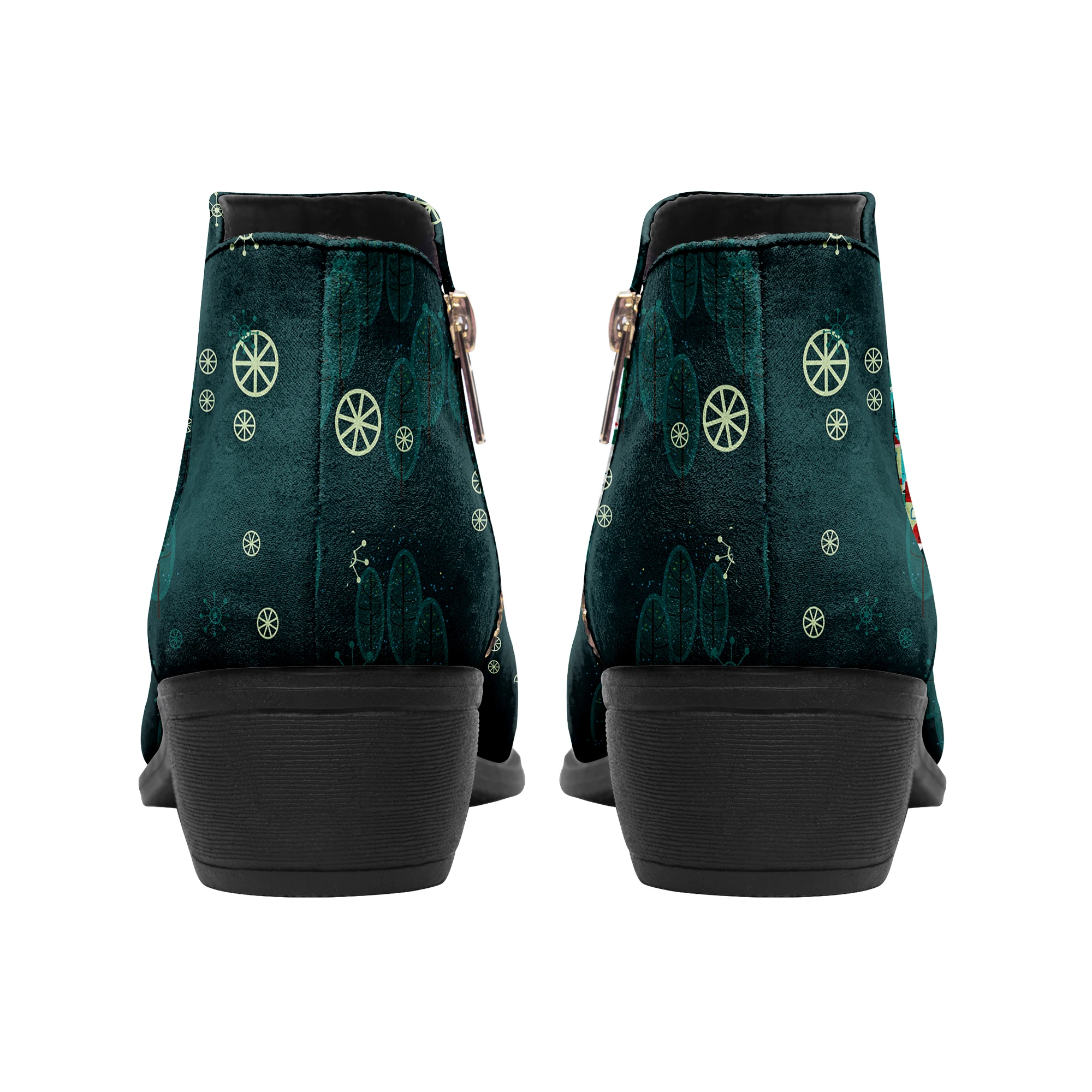 Dropshipping Print On Demand Women Custom Print POD Boots Christmas Xmas design Fashion Boots Free Shipping