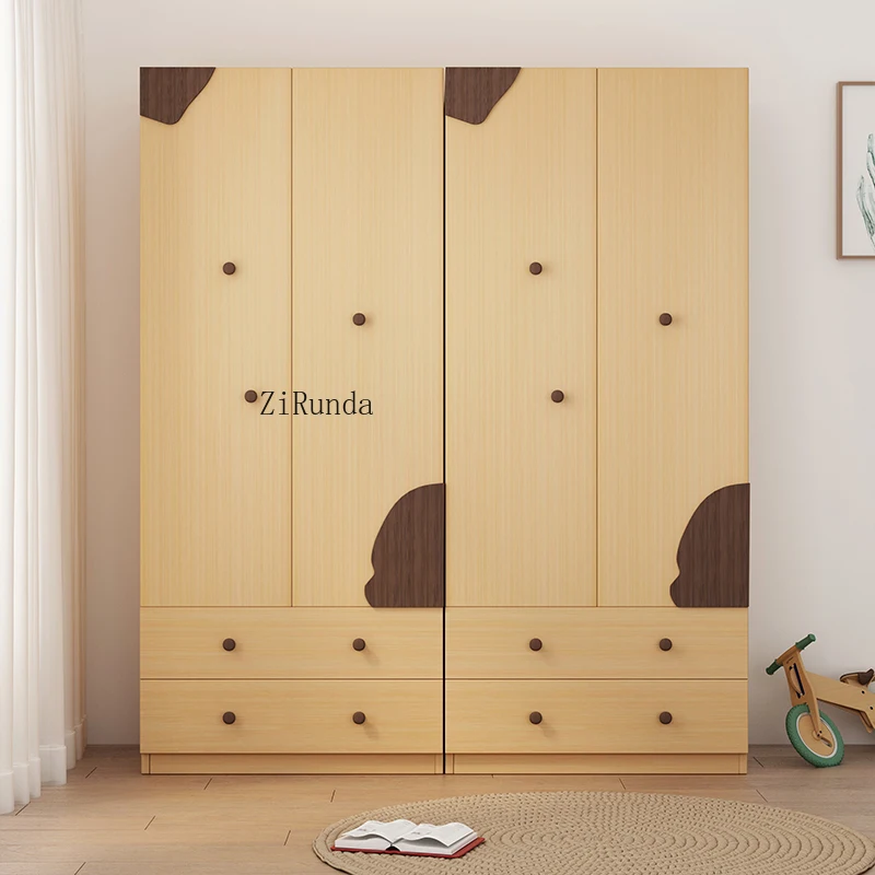 1Nordic modern wardrobe children's wardrobe small apartment children's room storage