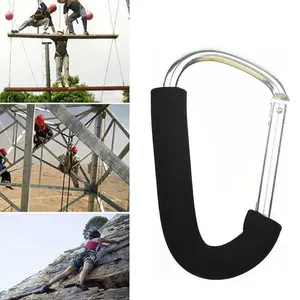 Comfortable Fit Hard Aluminum Alloy Carabiner Carriage Hanger For Lightweight Backpack Buckle