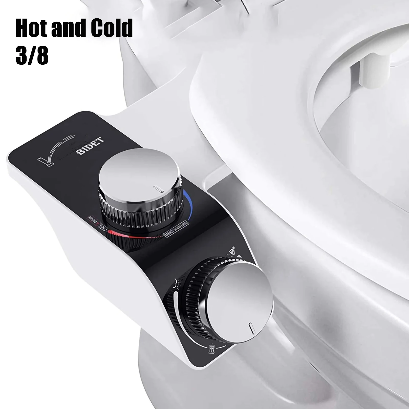 

Приспособление для сиденья унитаза для биде, неэлектрический самоочищающийся смеситель с двумя насадками для горячей и холодной стирки, Женские аксессуары для ванной комнаты, распылитель