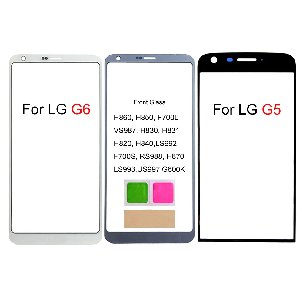For LG G5 H850 H860 Touch Screen Panel For LG G6 H870 LS993 US997 LS992 H830 F700L Front Glass Panel Cover Phone Repair