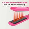 Infrared Hair Flat Iron 450°F Professional Hair Straightener Curler Ceramic Fast Heating Plate 230℃ Salon Hair Iron Dual Voltage 4