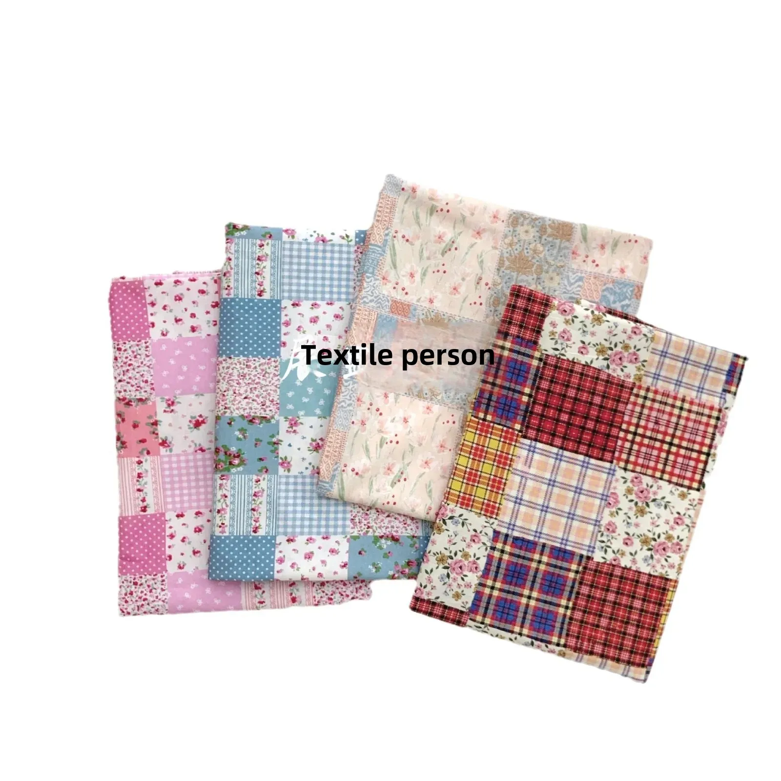 Colorful Pure Cotton Fabric Sugar Bean Grid Pattern Clothing Fabric for Bedding Skirts Children's Dresses Women's Dresses