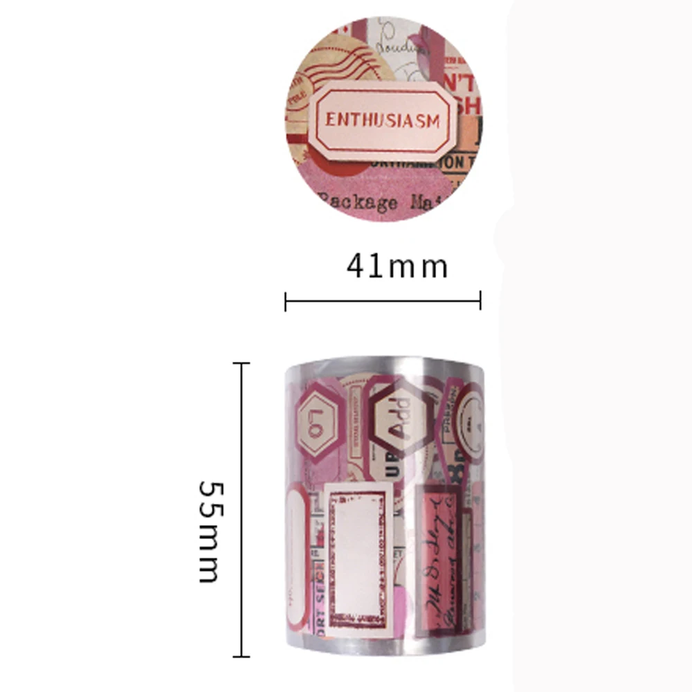 Decoration Tape Mr. Paper Vintage Label Tape Writable Mark Decoration DIY Handbook Material Stickers 4 Style