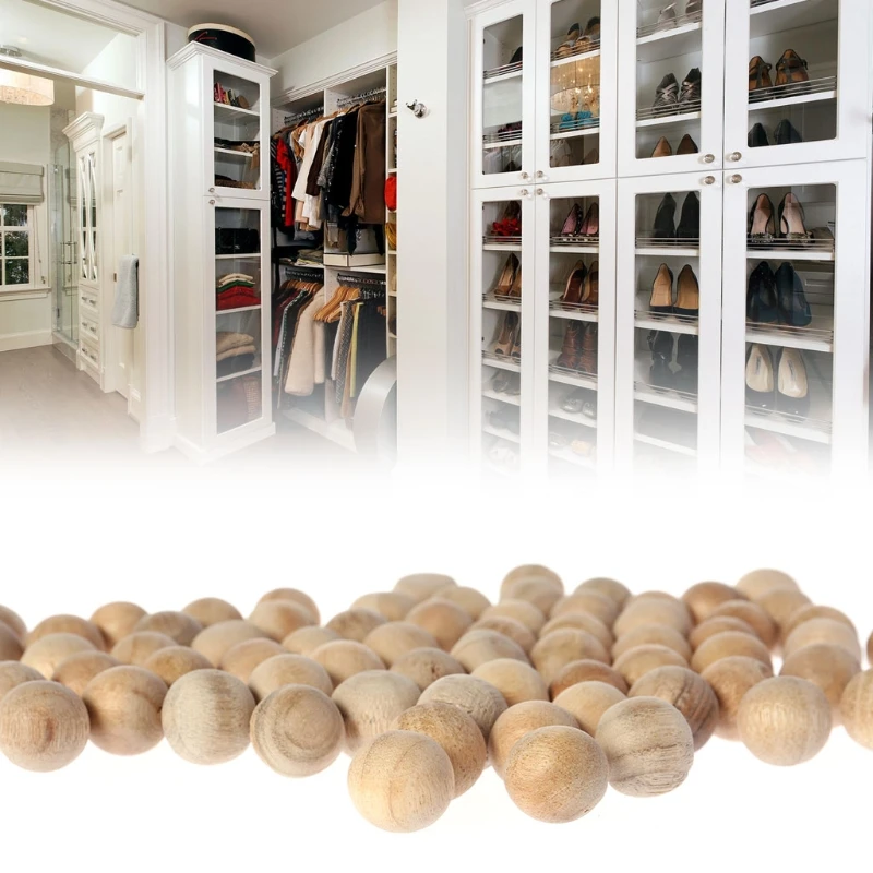 Cedar Insect Repellent Camphor Balls 100Pcs Natural Cedar Moth Balls Camphor Wardrobe Clothes Drawer