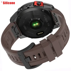 Deluxe Quickfit Genuine Leather and Silicone Watchbands, 26mm & 22mm - QuickFit 26mm (Brown)