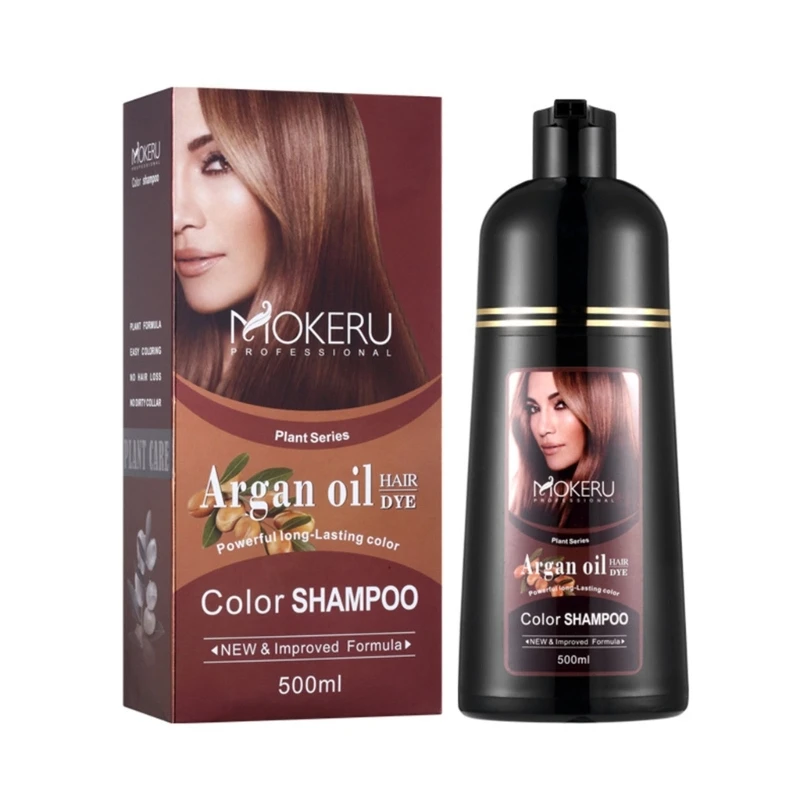 

Hair Color Shampoo Argan Oil Hair Dye Shampoo Hair Instant Coloring in Minutes E74C