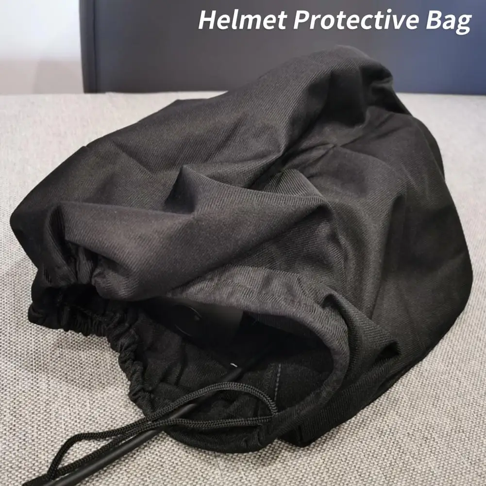 Oxford Cloth Helmet Bag Drawstring Design Helmet Storage Bag Motorcycle Helmet Single Rope Plush Draw Pocket  for Cycling