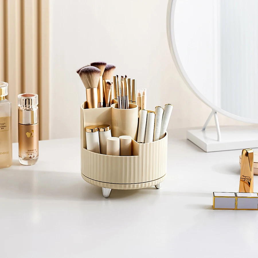 Cosmetic Storage Box Rotating Dresser Large Capacity Lipstick Eye Shadow Powder Rack cosmetic storage box