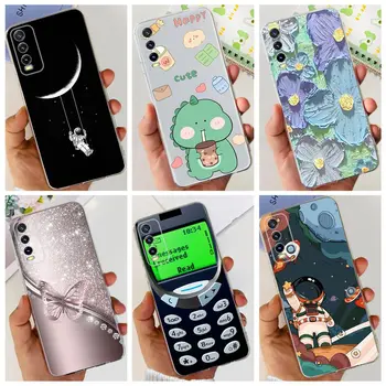 Clear Soft Case For Vivo V2027 Cover Vivo Y11s Y12s Y20 Y20s Y20i Phone Cases Oil Flower Cartoon Cute Pattern Capas For Y20 20S