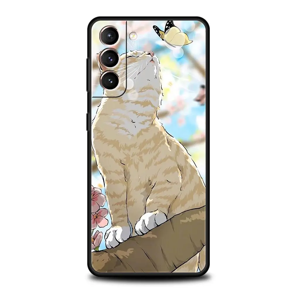 Charming Cats TPU Silicone Phone Case in Fashionable Design