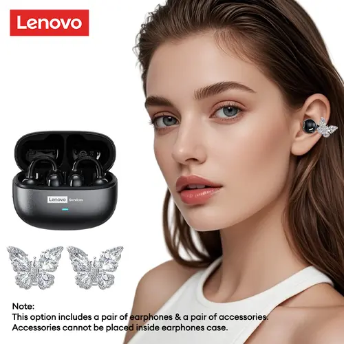 Choice Lenovo LE302 OWS Ear clip Wireless Earphones Low Latency HD Call Bluetooth Headphones HiFi Music Sport Fashion Earbuds - Image 6