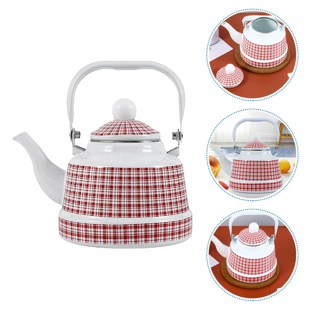

Enamel Kettle Water Pot Tea Portable Camping Stove Kettles Coffee Enamelled Stainless Steel Hot Teapots