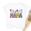 2pc Colorful Flower Letter MAMA and MINI Matching Family Outfits Mothers Day Gift Blessed Mommy and Kids Leisure Fun T-Shirt 5