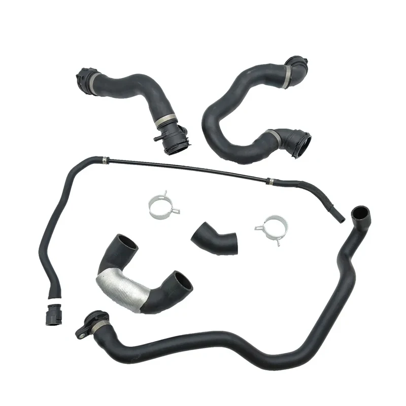 STPAT 11537585023,17128570061,17127604542 Radiator Coolant Water Hose Pipe Kit 6 Hoses for BMW 135i 335i 335xi 2007-2010