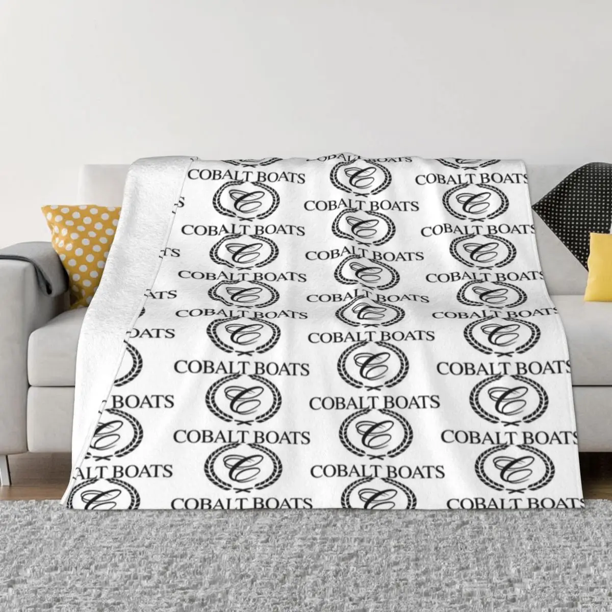 

Cobalt Logo Classic Cruiser Throw Blanket Summer Cute Decorative Sofa Blankets